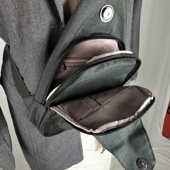 Crossbody bag multi compartment grey - Picture 4 of 4